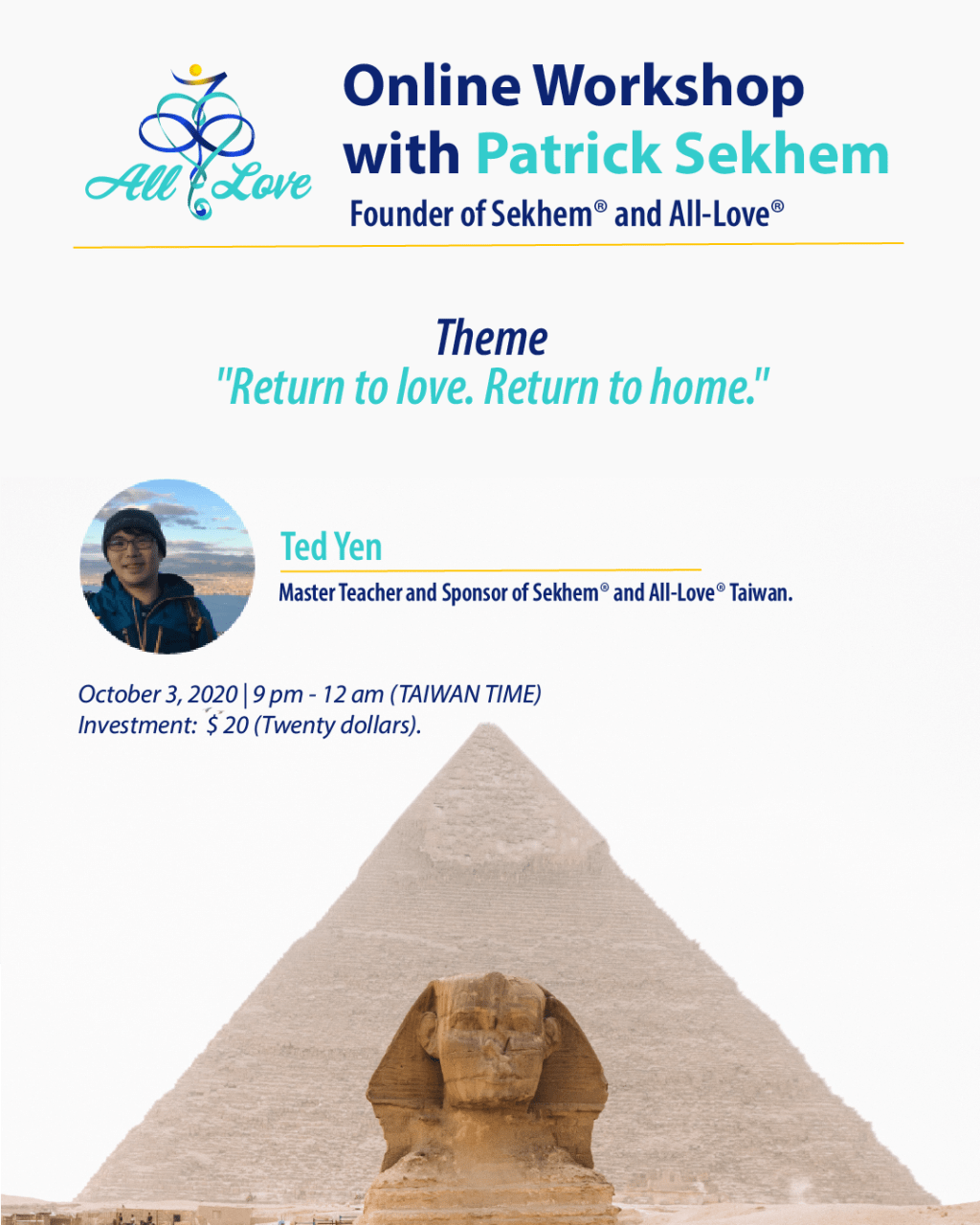 10/3(六) All-Love線上工作坊——回到大愛，回到源頭